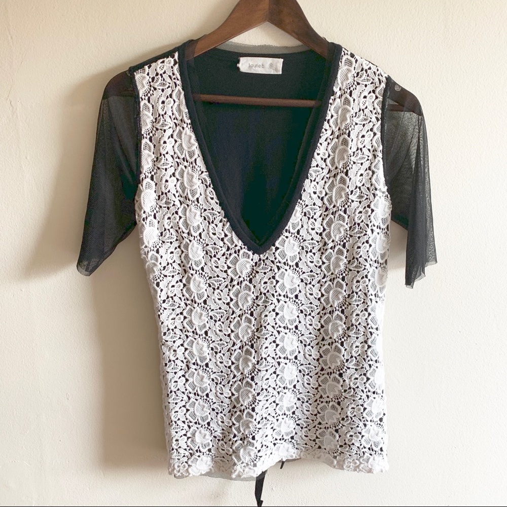 Laurie b. - Lace front sweater